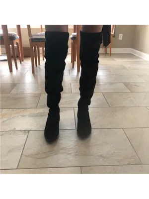 Sam Edelman Black Velvet Patricia OTK Size 8 Boots thumbnail 3