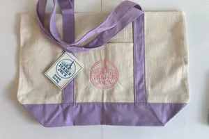 Trader Joe’s Large Tote Bag Purple thumbnail 1