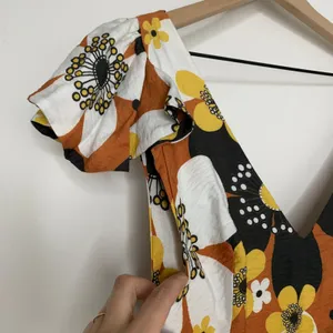 Dodo Bar Or Jenny Long Dress Brown Retro Floral Maxi Size Medium Womens thumbnail 11