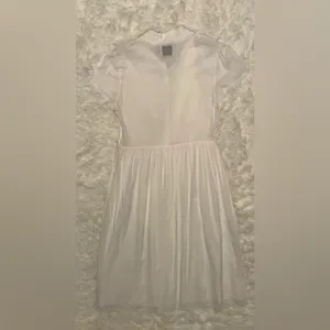 NWOT Reformation Ula in White Midi Sleeveless Collared Dress Size 10 thumbnail 7