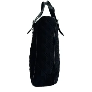 Vera Bradley Black Quilted Zippered Rectangular Bag / Commuter Tote /  Purse thumbnail 5
