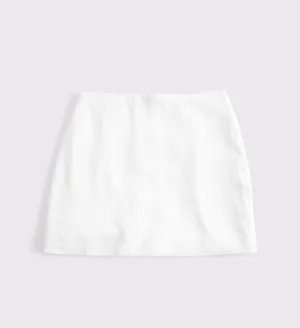 Abercrombie & Fitch white linen skirt thumbnail 3