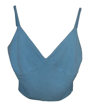 Festival Blue Crop Top Open thumbnail 1