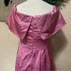Lulus Always Celebrating Mauve Pink Satin Off-the-Shoulder Mini Dress thumbnail 6
