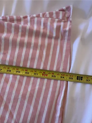 Striped Sleeveless Swing Tank Top - Pink and White thumbnail 6