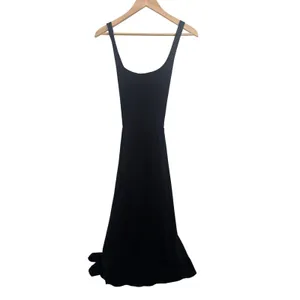 Reformation Dress Womens L Kaila Maxi Black Front Tie Cutout EUC thumbnail 4