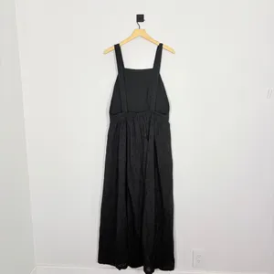 Black Eyelet Maxi Dress with Cross-Back Straps NWT thumbnail 7