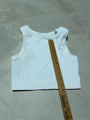 Aerie offline White Ribbed stretch medium support Crop Tank Top medium thumbnail 5
