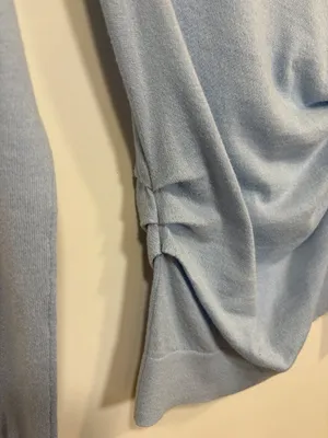 🌟 Lk Bennett 🌟 Dora Crew Neck Merino Wool Cotton Blend Sweater Blue Xs thumbnail 12