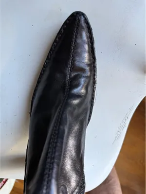 Nine West Black Leather Mid-Calf Boots with Block Heel thumbnail 7