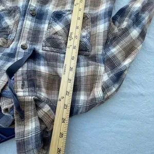 Carhartt size S. (4/6) flannel button up hoodie. thumbnail 7