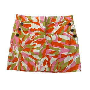 J. Crew multi colored mod splash print stretchy mini skirt with pockets size 6 thumbnail 9