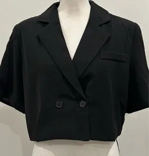 Dazy Cropped Blazer Black Size XL thumbnail 2