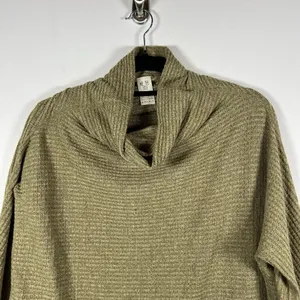 Free‎ People We The Free Turtleneck Sweater Olive Green Ribbed Women’s Size XS thumbnail 3