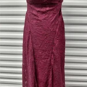 AU D'AMOUR Womens Dress Size Small Burgundy Midi Open Back Cocktail Party thumbnail 9