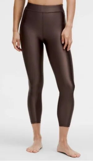 LULULEMON Satin Shine‎ HR Leggings 25” Sz 10 in Espresso Brown thumbnail 1