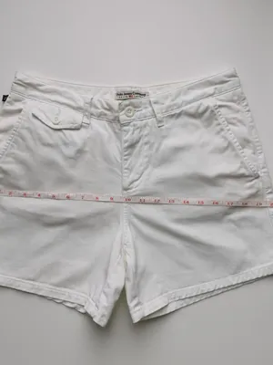 Vintage Polo Jeans Ralph Lauren White Cotton Twill Shorts Size 6 Y2K thumbnail 8