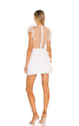 Majorelle Janey Mini Dress in White thumbnail 3