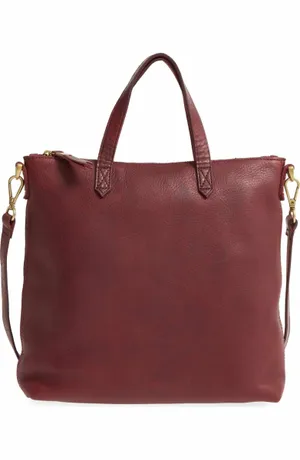 Madewell The Transport Tote Leather Purse Satchel thumbnail 1