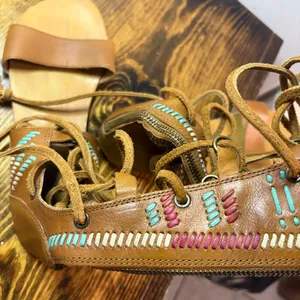 Free People Bellflower Tall Lace Up Gladiator Sandals Size‎ 39 (8.5) thumbnail 5
