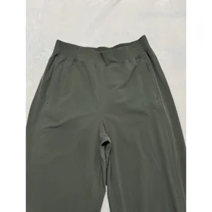 Lululemon Women's Green Stretch Woven Wide Leg High Rise Pants Size Medium thumbnail 3