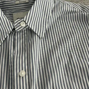 Abercrombie & Fitch Blue Striped Button Down Shirt thumbnail 4