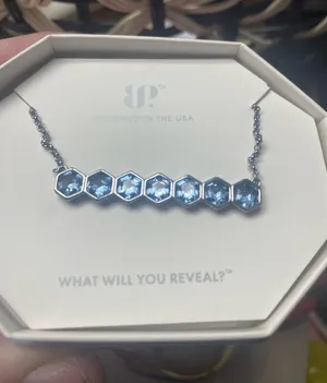 Aquamarine necklace Blue thumbnail 1
