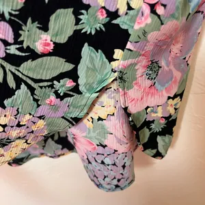 Victoria’s Secret gold label floral short sleeve night gown size S thumbnail 6