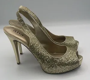 A.N.A Gold Stiletto Slingback Heels thumbnail 1