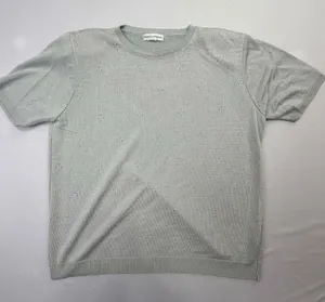 Draper's & Damon's Short Sleeve Pointelle Knit Sweater Sage Green thumbnail 1