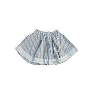 Aerie Blue White Striped Skort Elastic Waist Drawstring Cotton Mini Skirt XS thumbnail 2