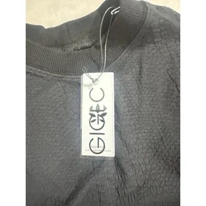 GIGI C Isabella Pullover Top Women's Medium Black Long Sleeve Cropped Textured thumbnail 8