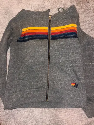 Aviator Nation Hoodie Zip-Up 5 Stripe thumbnail 1
