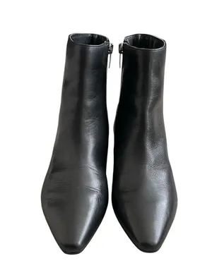 Marc Fisher Tammea Pointed Toe Leather Ankle Boots Women’s Size 7 Low Block Heel thumbnail 2