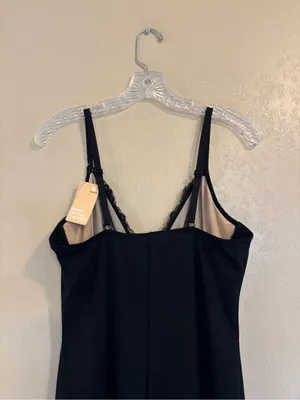NWT Popilush Shapewear Lace Deep V-Neck Sculpting Wide Leg Jumpsuit sz L thumbnail 4