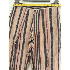 Drew Striped Wrap Front Tulip Hem Pants‎ Pink Navy Tan Small thumbnail 4