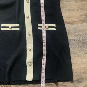 Cider Black Knit Dress with Notched Collar M thumbnail 8