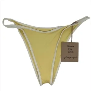 NWT Stone Fox Swim X free people Yellow bottom thumbnail 2