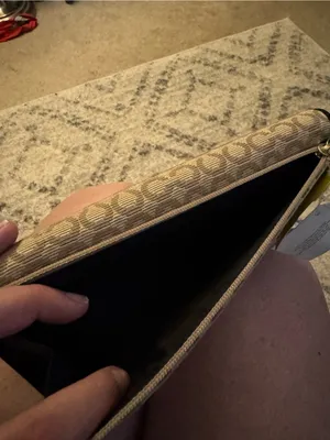 Coach Signature Flap Wallet with Black Trim and Gold Plaque thumbnail 10