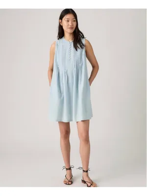 Levi's Sleeveless Linen Marianne Dress Women's Size S Light Blue thumbnail 4