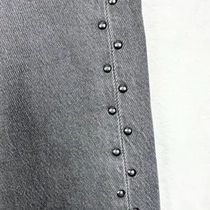 American Eagle Ex Boyfriend Jean Low Rise Stretch Size 8 Long NWT Studded Black thumbnail 4