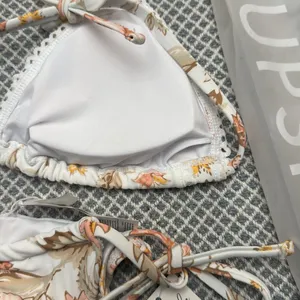 Cupshe Sunset Florals Triangle Bikini Top & Standard Rise Bottoms Set nwt thumbnail 8