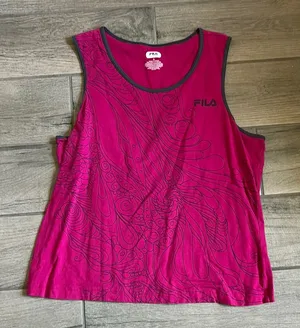 Fila Pink Boxy Relaxed Tank Top thumbnail 1