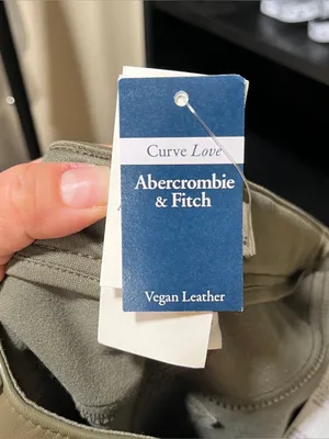 NWT Abercrombie & Fitch ‘90s Relaxed High Rise Vegan Leather Cargo Pants, sz 4 thumbnail 8