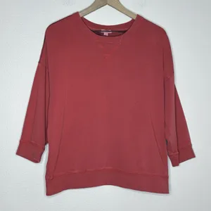Vintage Y2K Gap 100% Cotton Crewneck Sweatshirt Red Plaid Sz M Cabincore Preppy thumbnail 1