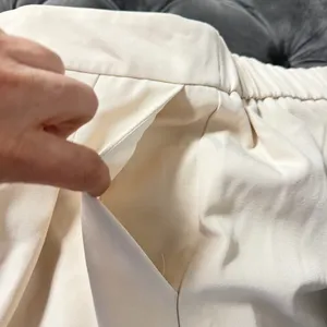 ✨ Women’s Cream High-Waisted Wide-Leg Pleated Trousers (Size M) ✨ thumbnail 10