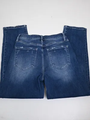 Lovervet by Vervet Women's 26/3 Mid Rise Dark Wash Straight Leg Jean thumbnail 5