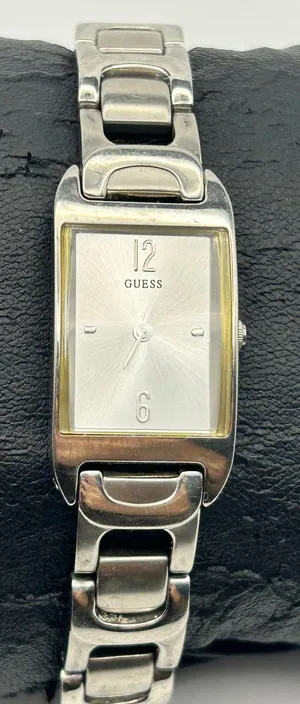 Guess Silver Tone Rectangular Dial Minimalist Women’s Watch Working thumbnail 1