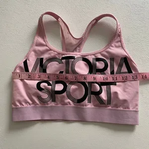 Victoria Sport Pink Logo Sports Bra Large Padded Racerback Athletic Workout Bra thumbnail 4