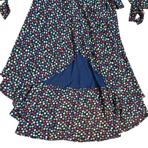 Betsey Johnson Wrap‎ Dress Womens Size 10 Polka Dots High Low Hem Sleeve Tie NEW thumbnail 10